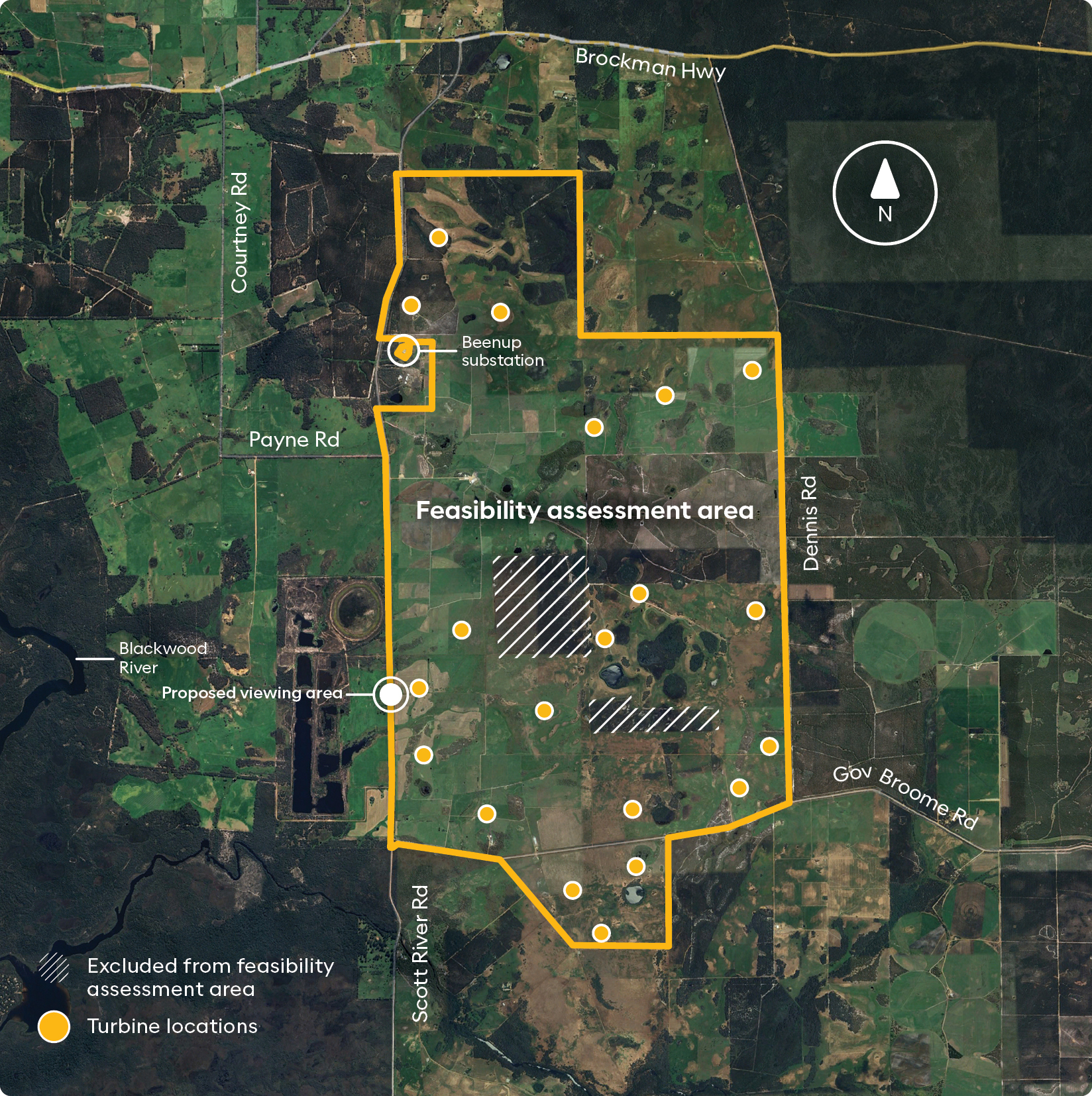 Scott River proposed location turbine layout