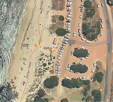 Swimmers beach trial matting location