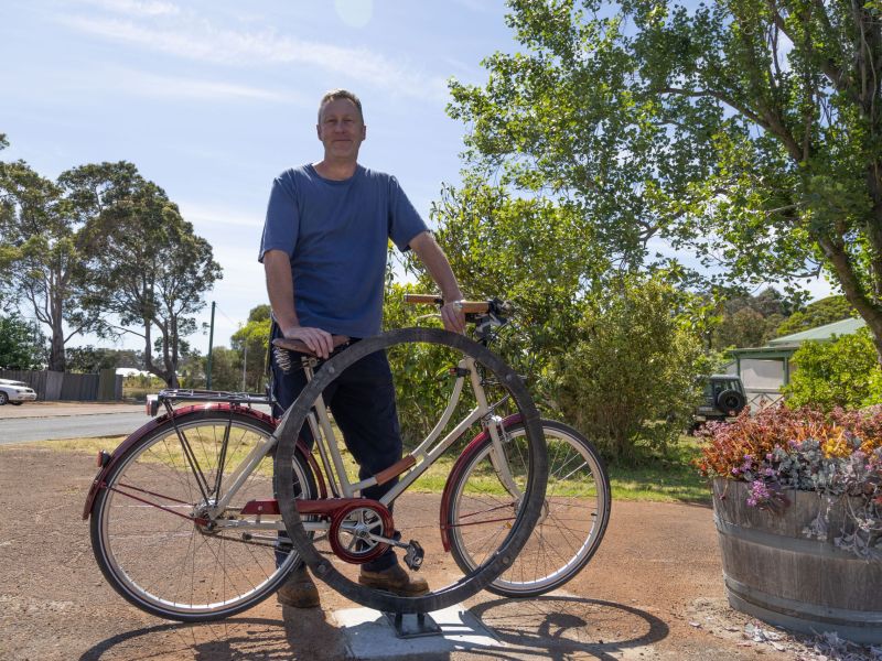 James Huston - Blacksmith - who created the bike racks